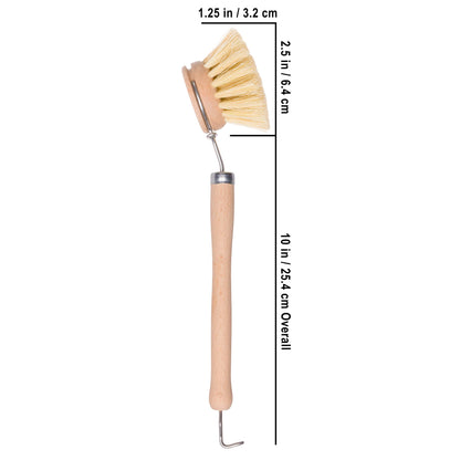 Redecker Tampico Fiber Bristle Dish Brush | TRUE Shift Wooden Kitchen Scrub