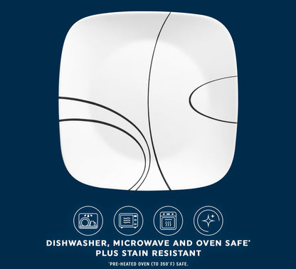 Corelle Vitrelle 18-Piece Dinnerware Set: Triple Layer Glass Service for 6