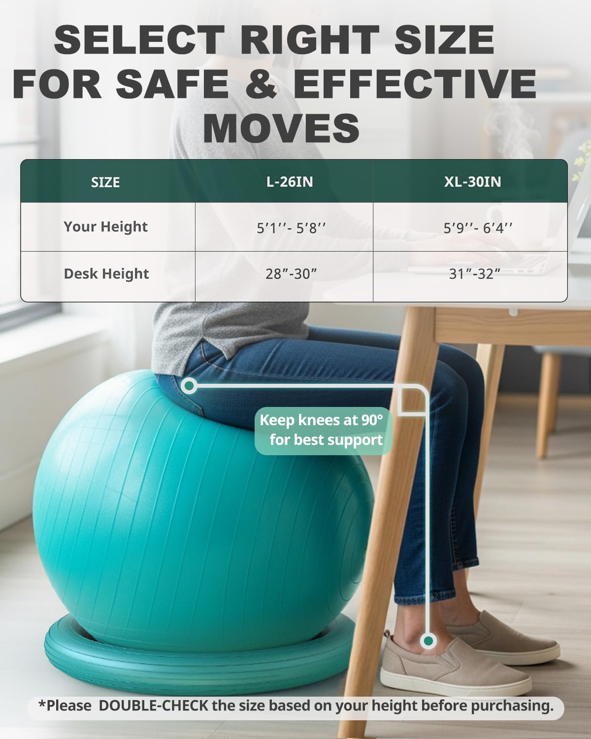 Trideer Yoga Ball Chair: Hypo-Allergenic Stability System