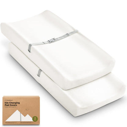Soothe 100% GOTS-Certified Organic Cotton Changing Pad Covers (2-Pack)