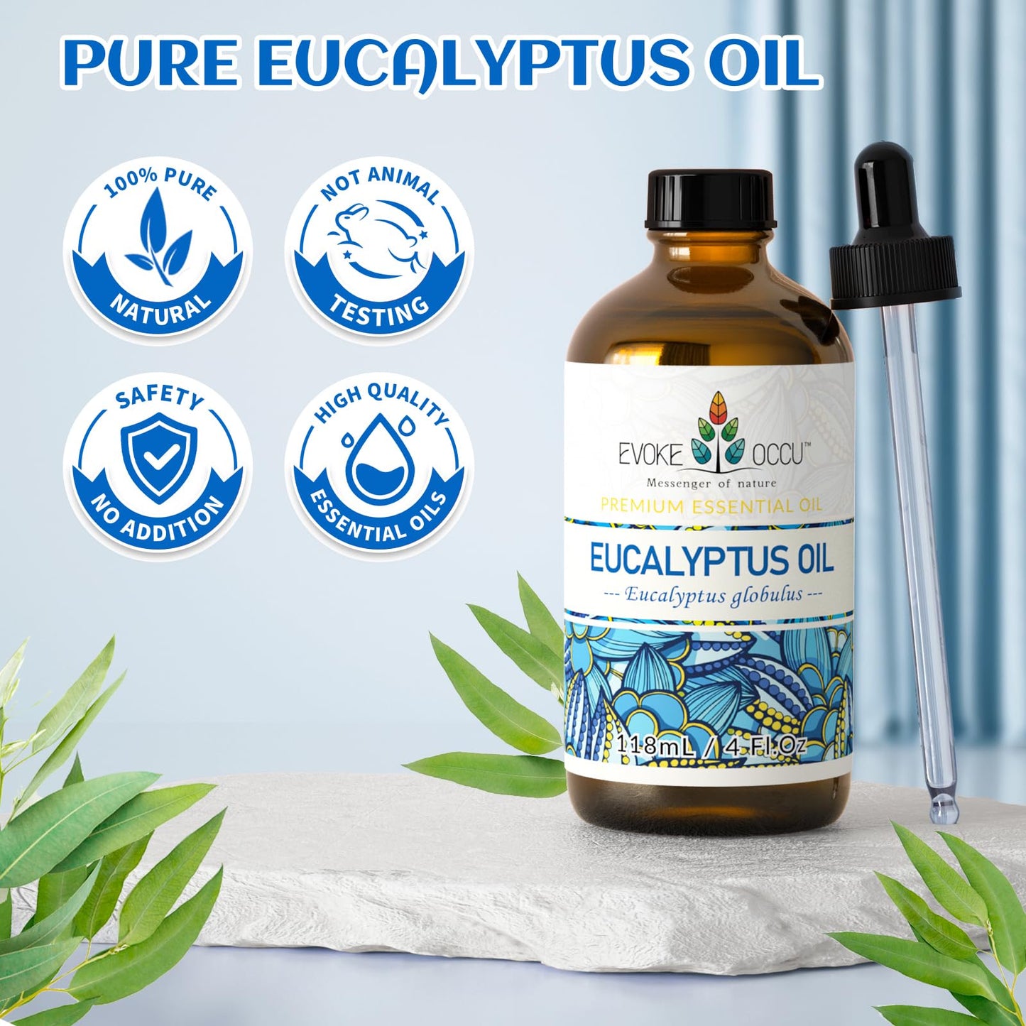 EVOKE OCCU: 100% Pure Clary Sage Essential Oil, 4oz