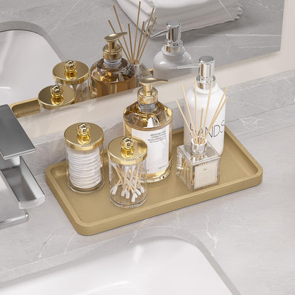 Sustainable Bamboo Bathroom Vanity Tray: Sleek Countertop Organizer