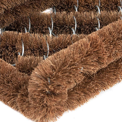 NINAMAR Natural Coir Boot Scraper Door Mat (13 × 12 in) | TRUE Shift Eco Boot Scrubber Mat