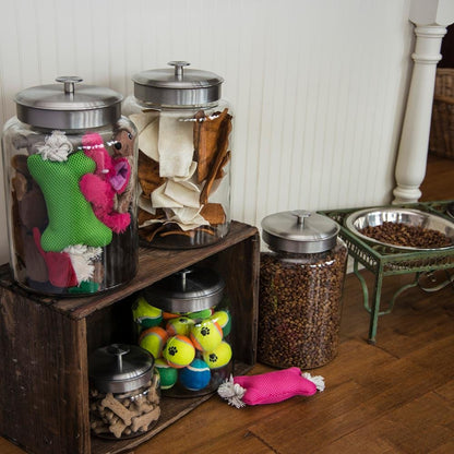 Anchor Hocking Montana 1.5 Gallon Glass Jar: Black Metal Lid