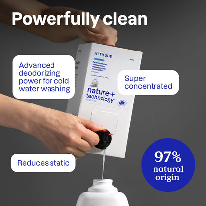 ATTITUDE Liquid Fabric Softener: Plant-Based, Vegan & Unscented