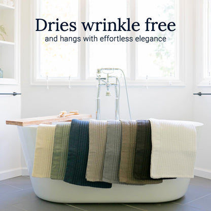 Gilden Tree Bathroom Mat: 100% Absorbent Cotton Waffle Weave