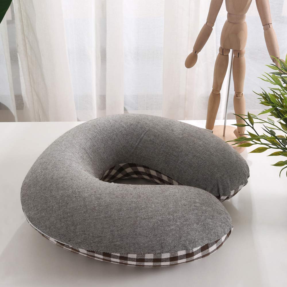 Edomi U-Shaped Adjustable Buckwheat Hull Neck & Shoulder Pillow