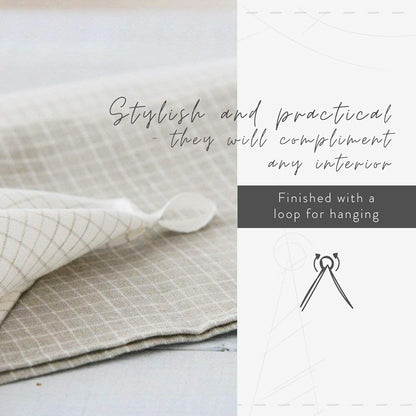 MagicLinen 100% European Linen Tea Towels: OEKO-TEX Certified, Naturally Antibacterial Flax, Handmade in Europe