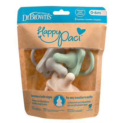 Dr. Brown's HappyPaci Silicone Pacifier: 100% Medical-Grade One-Piece