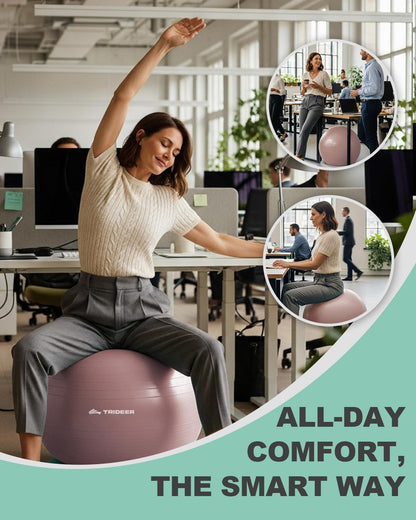 Trideer Yoga Ball Chair: Hypo-Allergenic Stability System