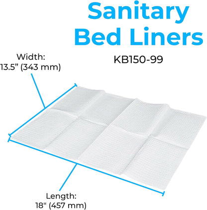 KoalaKare Sanitary Bed Liners: 3-Ply Biodegradable Protection