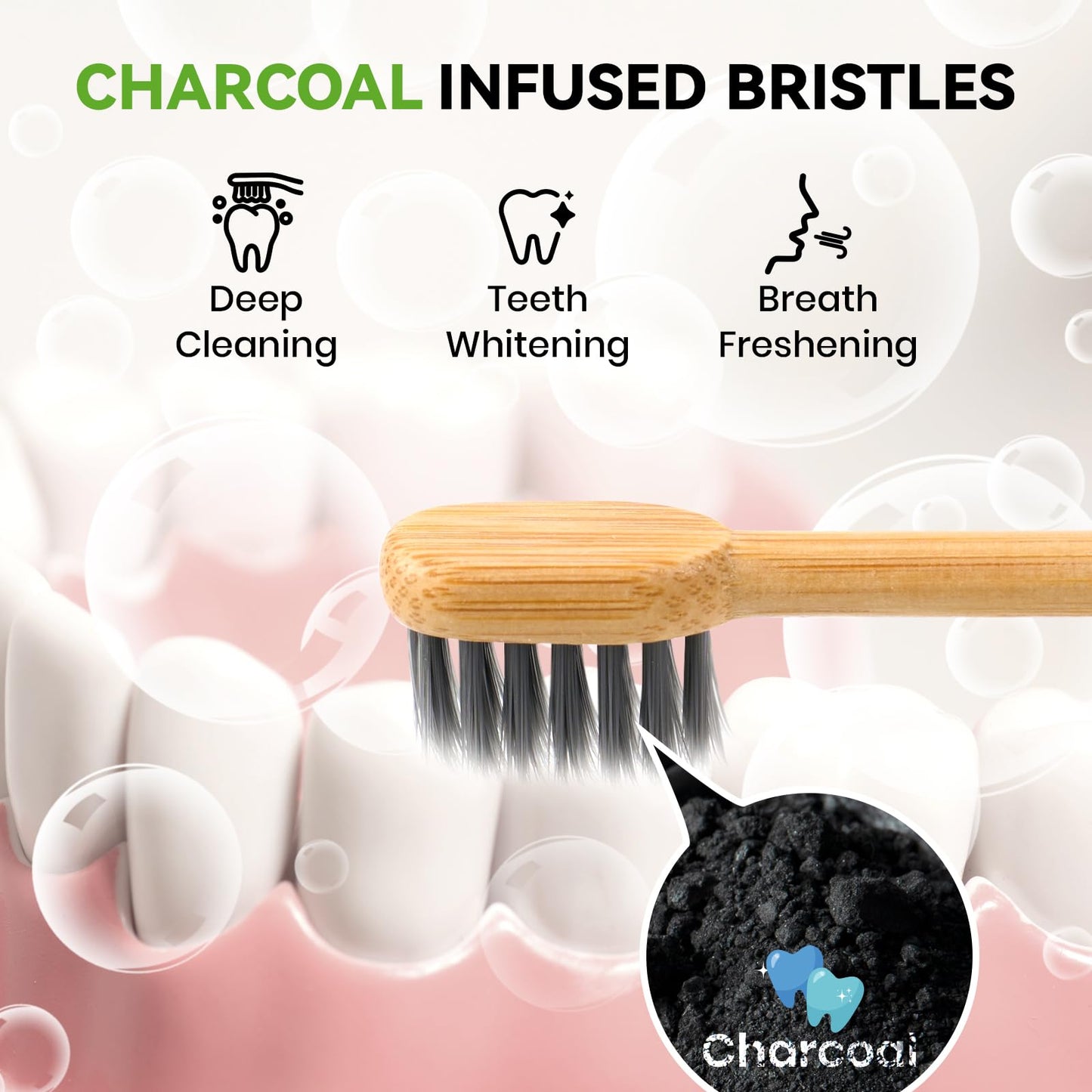 Non-Toxic Dental Care: 94% Plastic-Free Bamboo Sonicare Compatible Heads