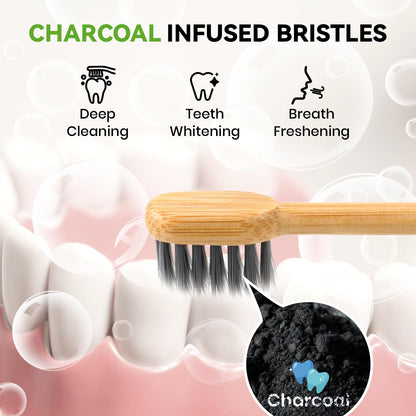 Non-Toxic Dental Care: 94% Plastic-Free Bamboo Sonicare Compatible Heads