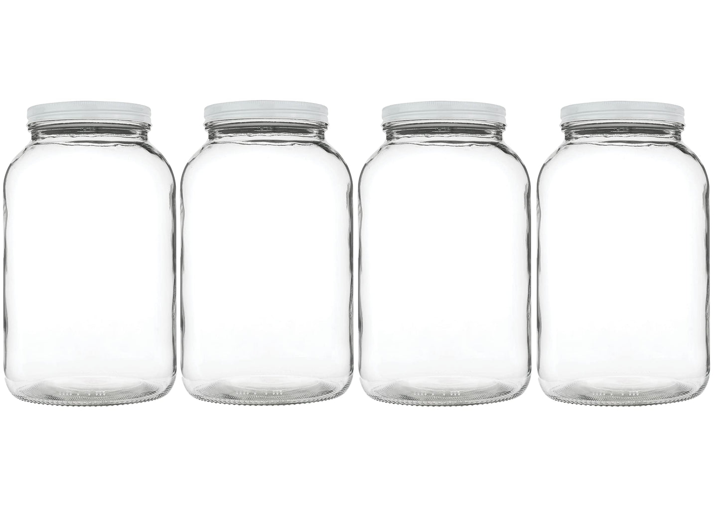 Kitchentoolz 1-Gallon Glass Mason Jars with Airtight Metal Lids (2-Pack)