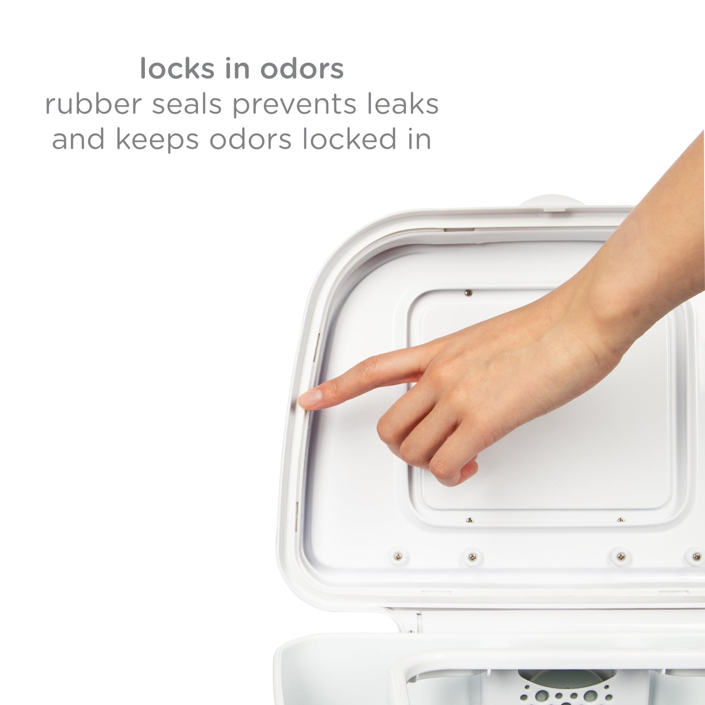 Ubbi Steel Diaper Pail: Powder-Coated Odor-Locking Bin