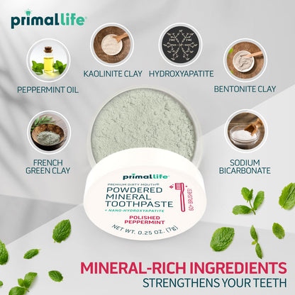 Primal Life Organics: Powdered Mineral Toothpaste, Fluoride - Free, Perfect For All Ages - The Tribalist