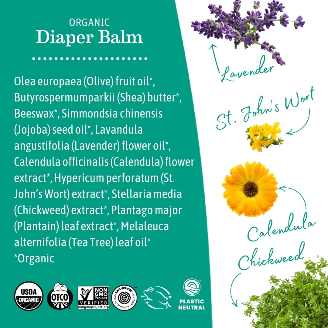 Earth Mama Organic Diaper Balm: Zinc-Free Botanical Purity