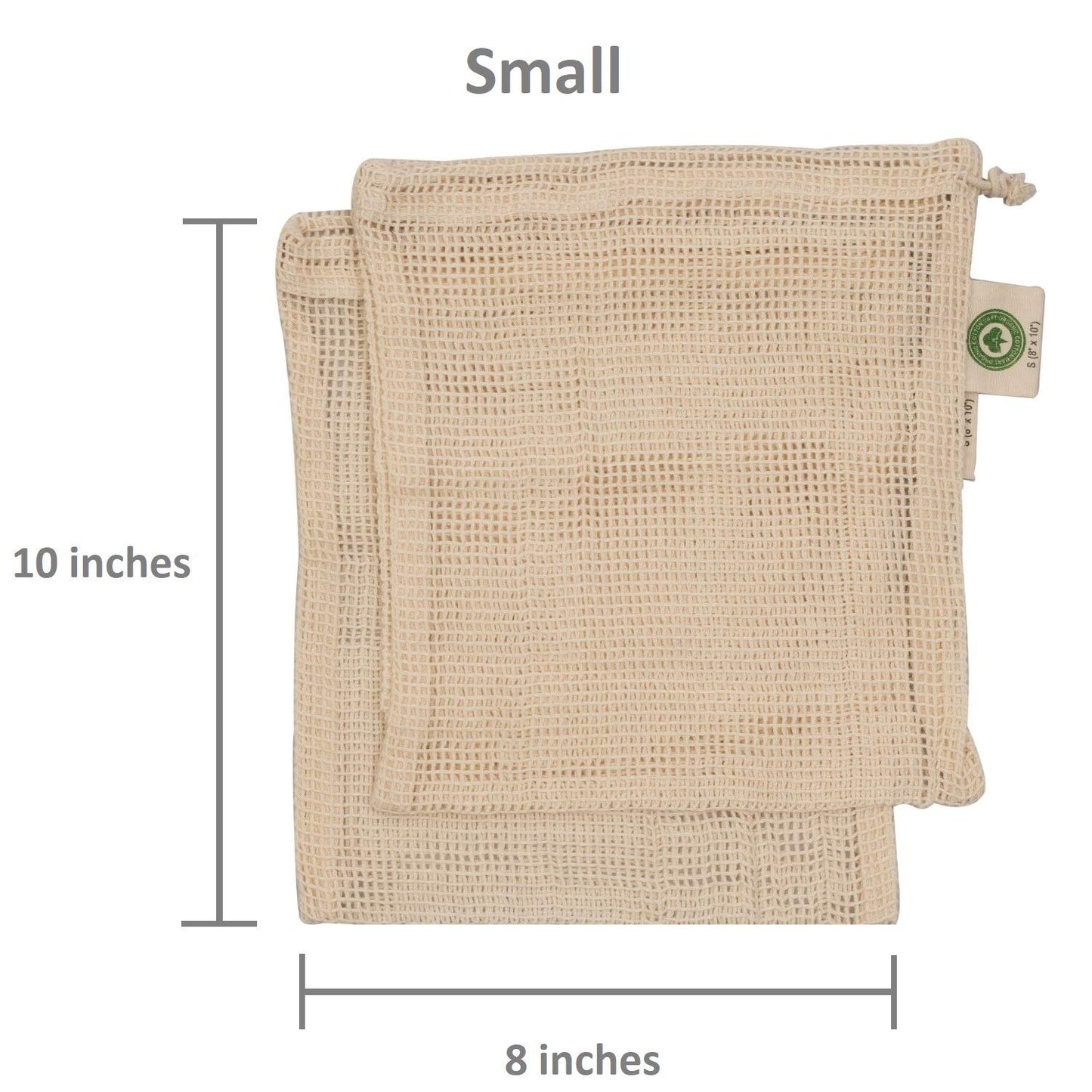 Reusable 100% Organic Cotton Mesh Produce Bags-Toxin-Free, Plastic-Free Double-Stitched
