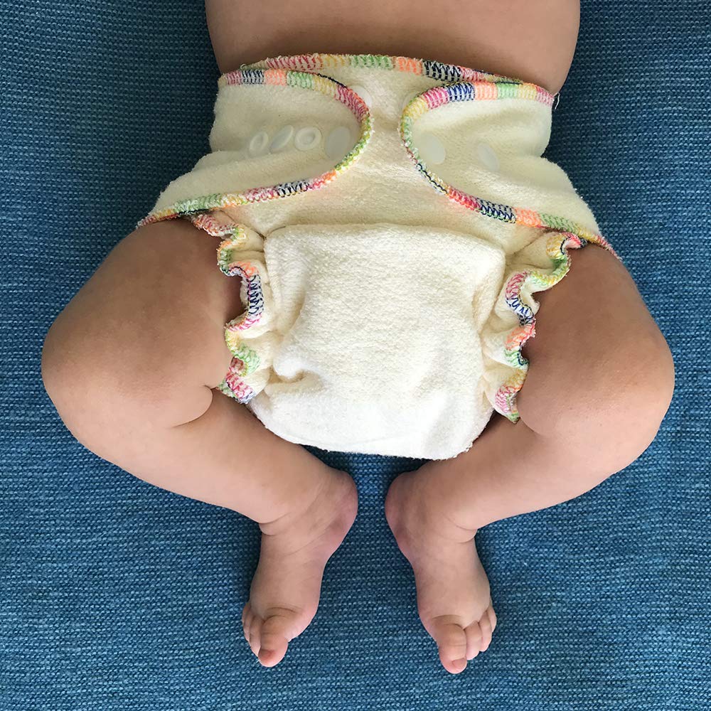 EcoAble Overnight Hemp Fitted Cloth Diapers: Adjustable Organic Purity