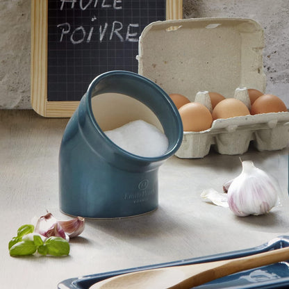 Emile Henry Salt Pig – Charcoal Ceramic, Plastic‑Free & Made in France