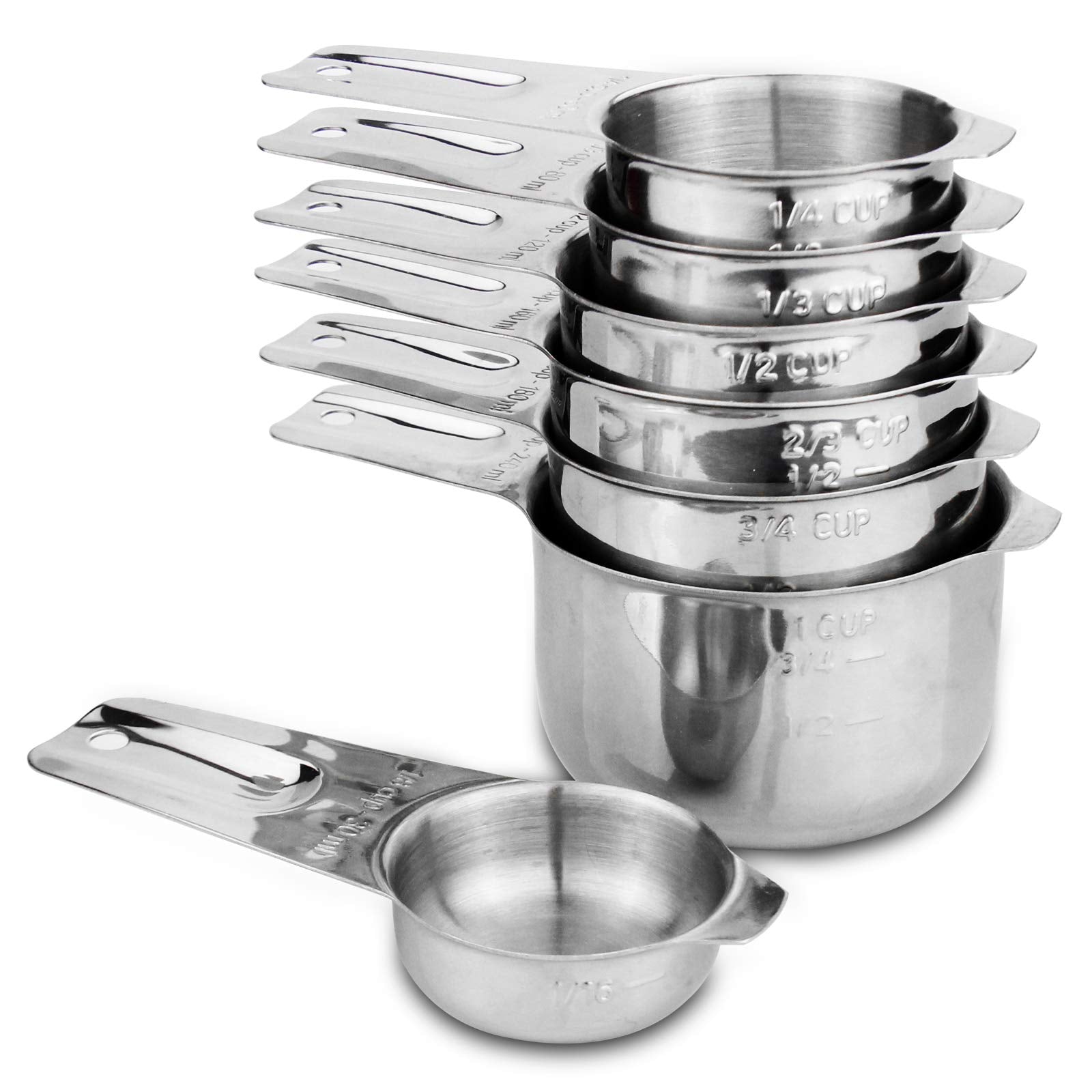 ALLWIN - HOUSEWARE: 13 - piece Measuring Cups and Spoons Set, 18/8 Stainless Steel, with Ring Connector - The Tribalist