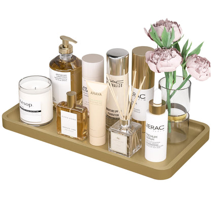 Sustainable Bamboo Bathroom Vanity Tray: Sleek Countertop Organizer