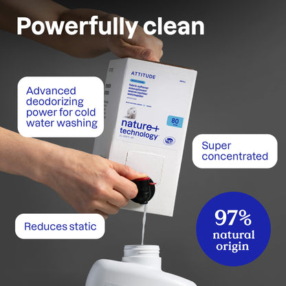 ATTITUDE Liquid Fabric Softener: Plant-Based, Vegan & Unscented