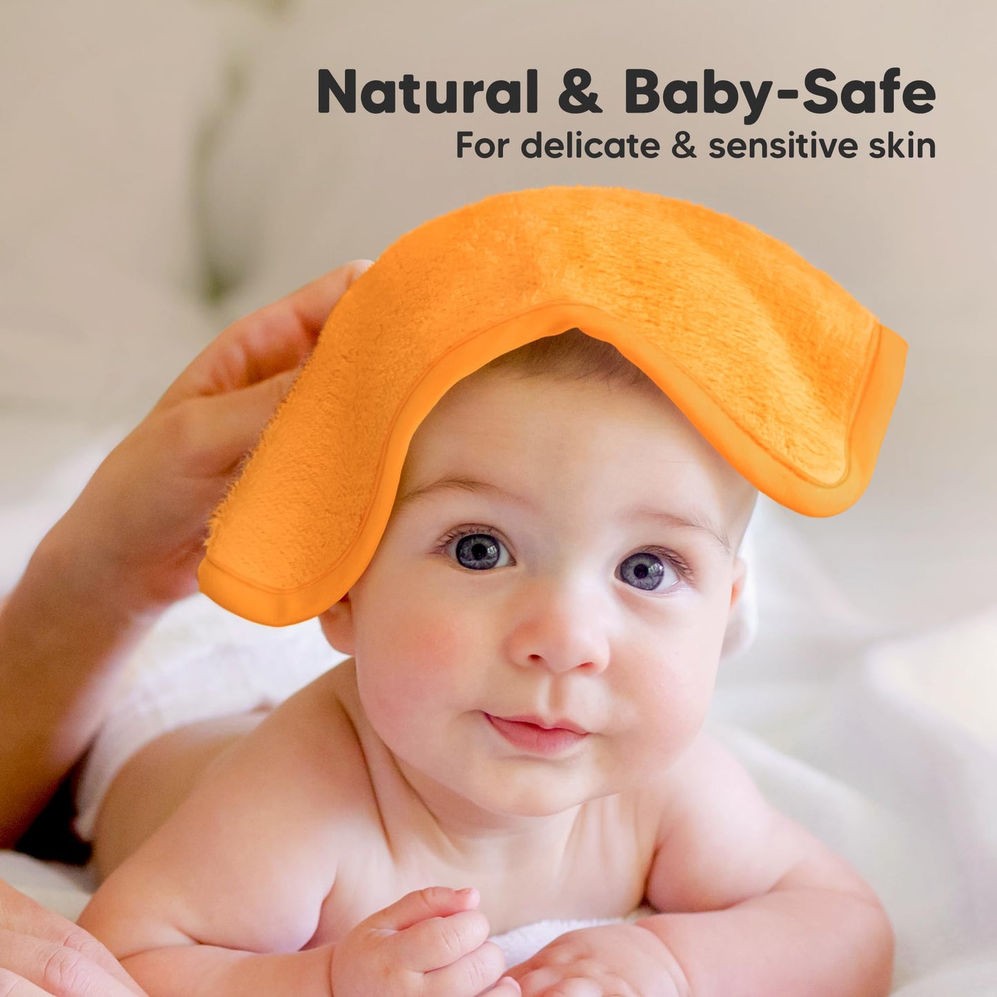 KeaBabies Bamboo Washcloths: 500GSM Ultra-Soft 6-Pack