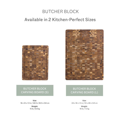 Teakhaus Butcher Block - Extra Large End-Grain Teak Cutting Board