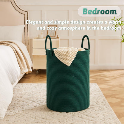 Artfeel 60L Handwoven Natural Cotton Rope Laundry Hamper