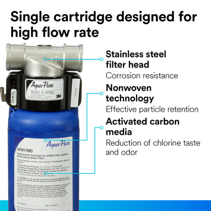 3M Aqua-Pure AP904: Heavy-Duty 304 Stainless Steel Filter to Eliminate Chlorine & Scale