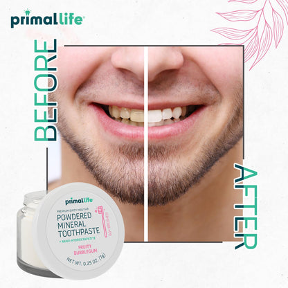Primal Life Organics Dirty Mouth Toothpowder: Sweet Bubblegum 0.25 oz