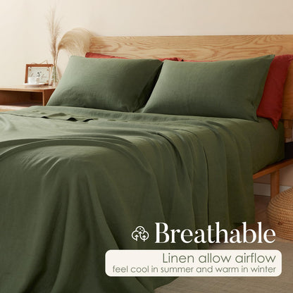 DAPU Pure Linen Sheets Set • 100% French Linen | TRUE Shift Breathable Bedding
