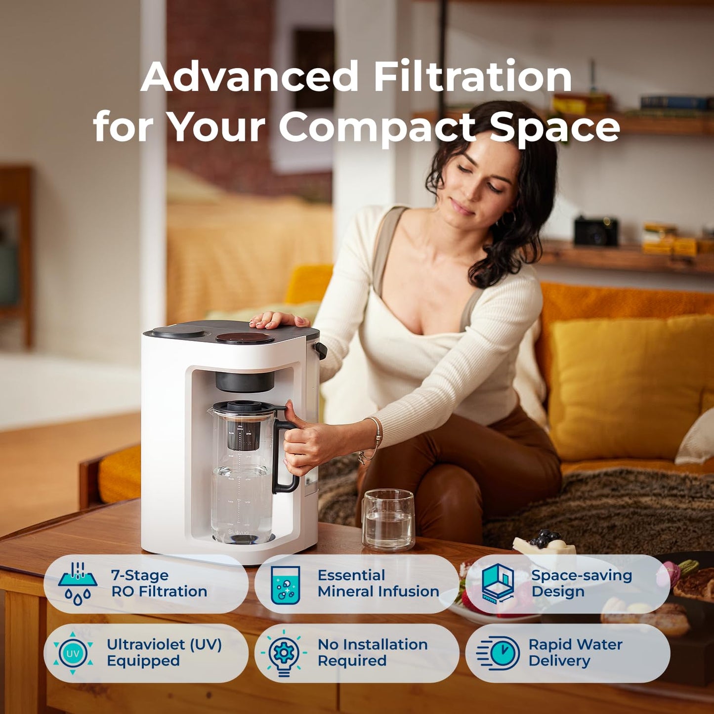 WQA Certified: Eliminate 99.9% of PFAS and Toxins with Bluevua's Efficient 3:1 RO System