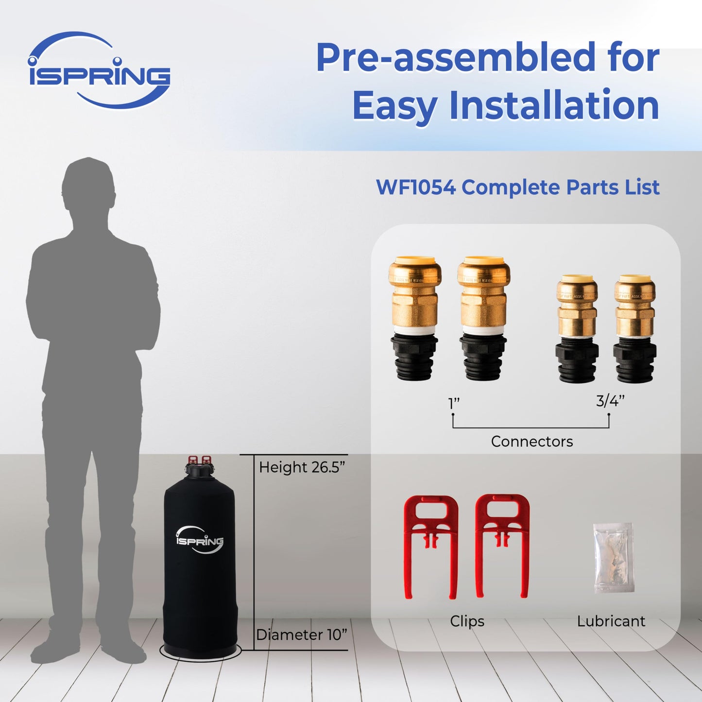 Whole-House PFAS Reduction Water Filter, 10-Year – iSpring WF150K-PF