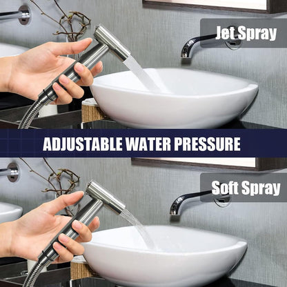 Pugrwei 304 Stainless Steel Handheld Cloth Diaper & Bidet Sprayer Set