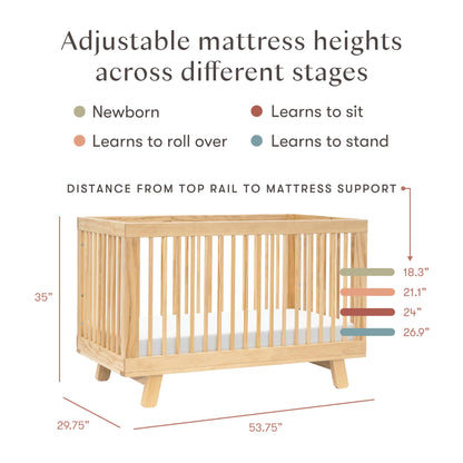 Babyletto Hudson 3-in-1 Crib: GREENGUARD Gold Purity