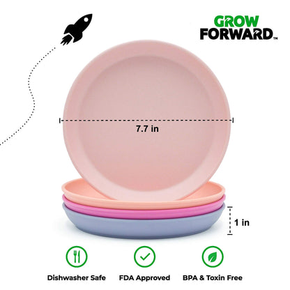 Grow Forward 8-Piece Sustainably Harvested Bamboo Kids Dinnerware Set