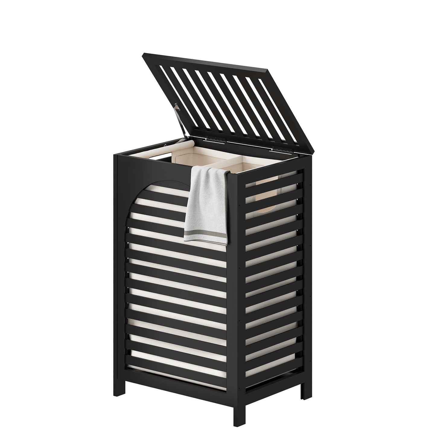 FILWH 85L Sustainable Bamboo Laundry Hamper with Flip Lid