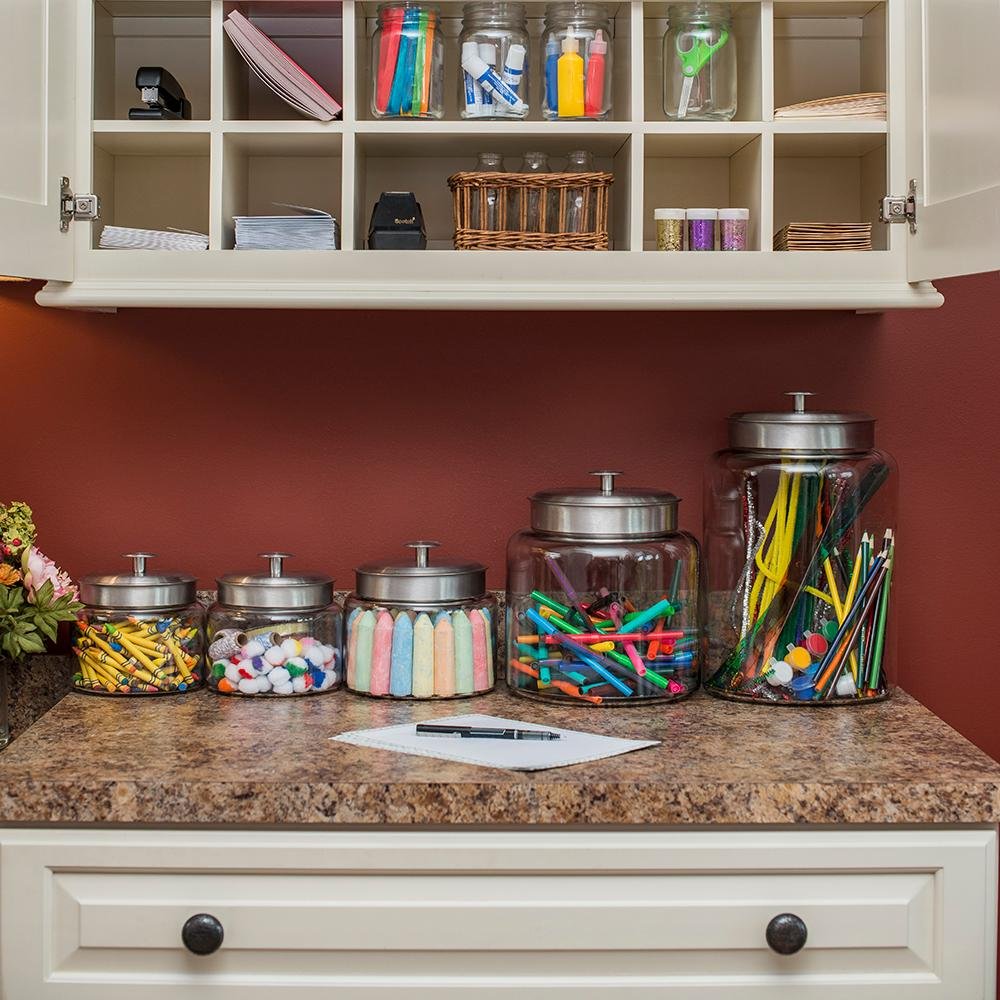 Anchor Hocking Montana 1.5 Gallon Glass Jar: Black Metal Lid