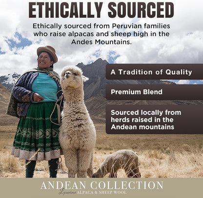 Desert Breeze Alpaca & Merino Wool Blanket | TRUE Shift Andean Wool Throw (King, 50/50 Blend)