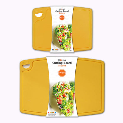 Liflicon 12.6'' x 9.1'' Thick Silicone Cutting Board: Non-Toxic & Flexible.