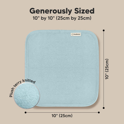 KeaBabies Bamboo Washcloths: 500GSM Ultra-Soft 6-Pack