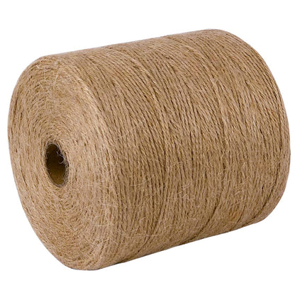 100% Natural Jute Twine: 1100 Feet of Biodegradable Cord for Zero-Waste Crafting and Gardening