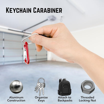 Harrier Hardware Locking Carabiners: 12-Pack Aluminum Set