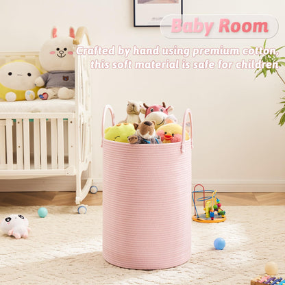 Artfeel 60L Handwoven Natural Cotton Rope Laundry Hamper