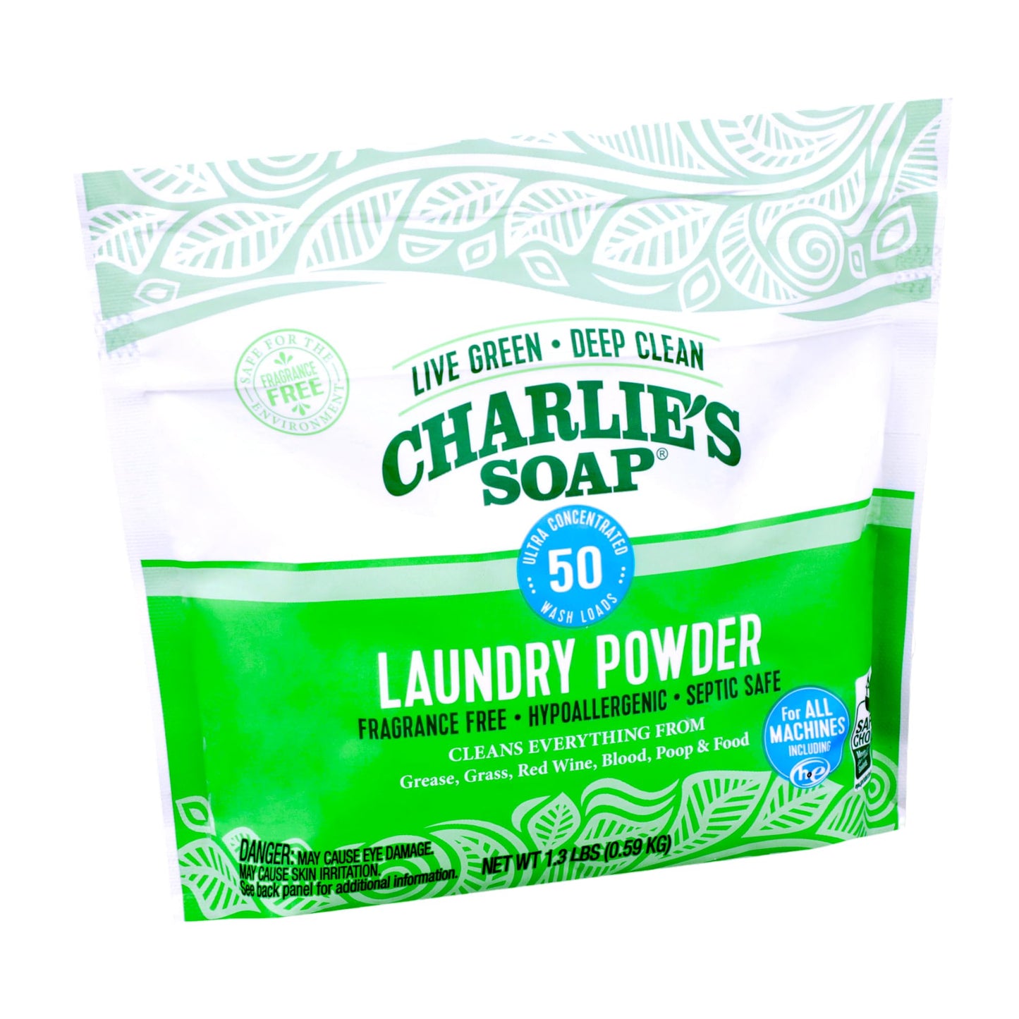 Charlie’s Soap Fragrance-Free Hypoallergenic Deep Cleaning Laundry Powder