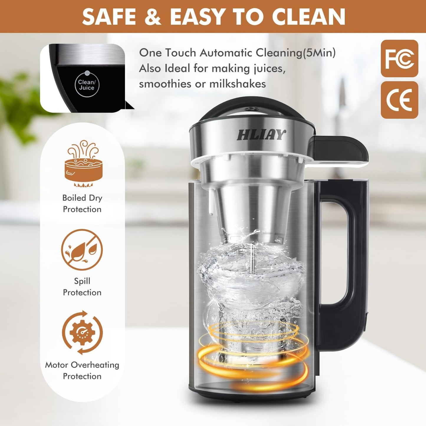 Automatic Nut Milk Maker Machine: 100% Food Grade Stainless Steel