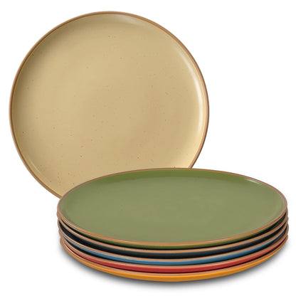 Mora Artisan Matte Ceramic Dinner Plates, Set of 6 (10 inch)