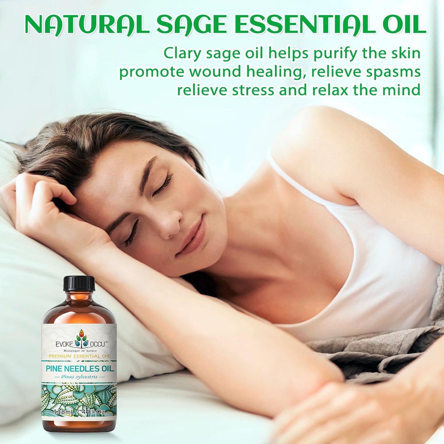 EVOKE OCCU: 100% Pure Clary Sage Essential Oil, 4oz